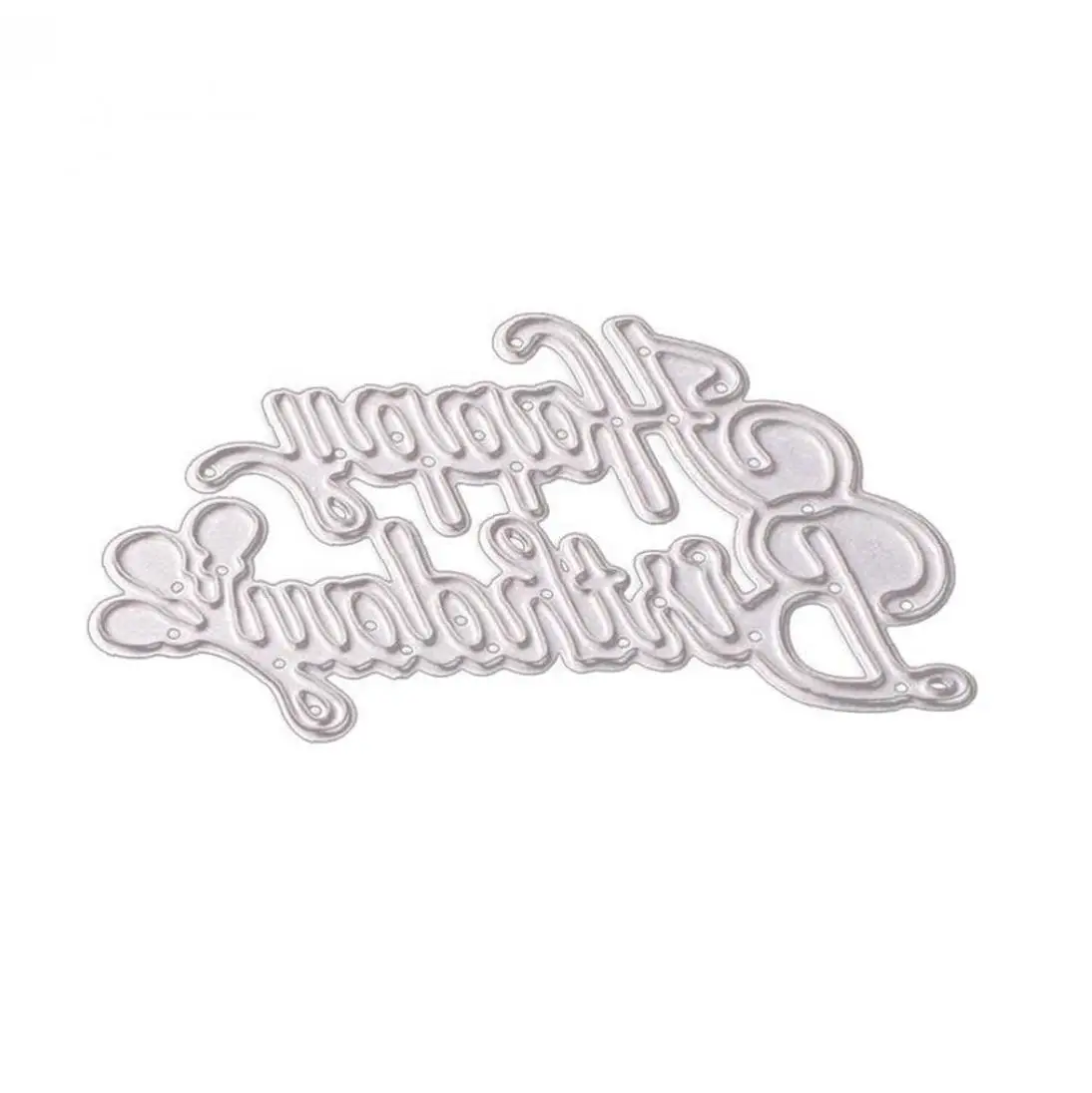 

Happy Birthday Shape Cutting Dies Metal Stencil Template For DIY Album Scrapbook Halloween Christmas Thanksgiving Decoration