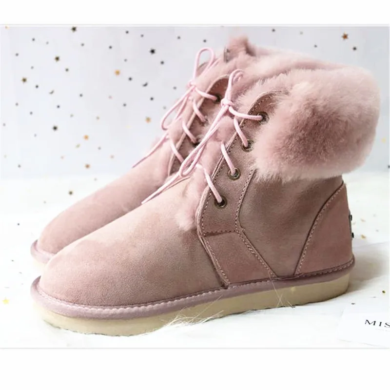2019-New-Women-Boots-Snow-Boots-Genuine-Sheepskin-Leather-Fashion-Ankle-Boots-100-Natural-Fur-Warm
