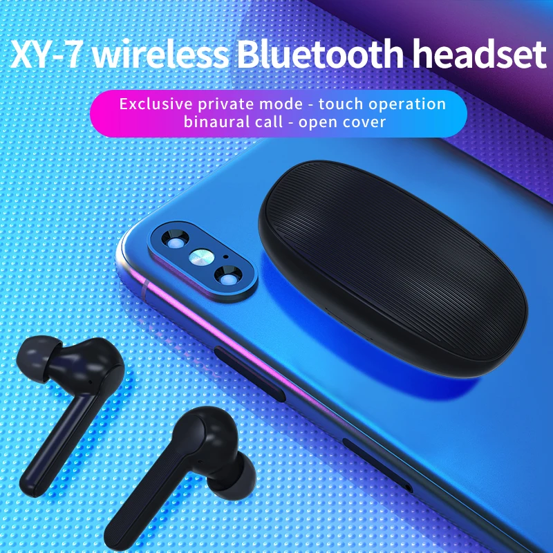 Xy-7 Беспроводная bluetooth-гарнитура 5,0 с двумя ушами, настоящая Беспроводная стереогарнитура TWS, bluetooth-гарнитура с функцией шумоподавления