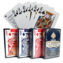 1 pont/54 pièces de Cartes À Jouer EN PVC Imperméable Cartes À Jouer Cartes de Poker En Plastique Poker Pont Blanc Or Cartes de Poker 57*88mm cartes(China)