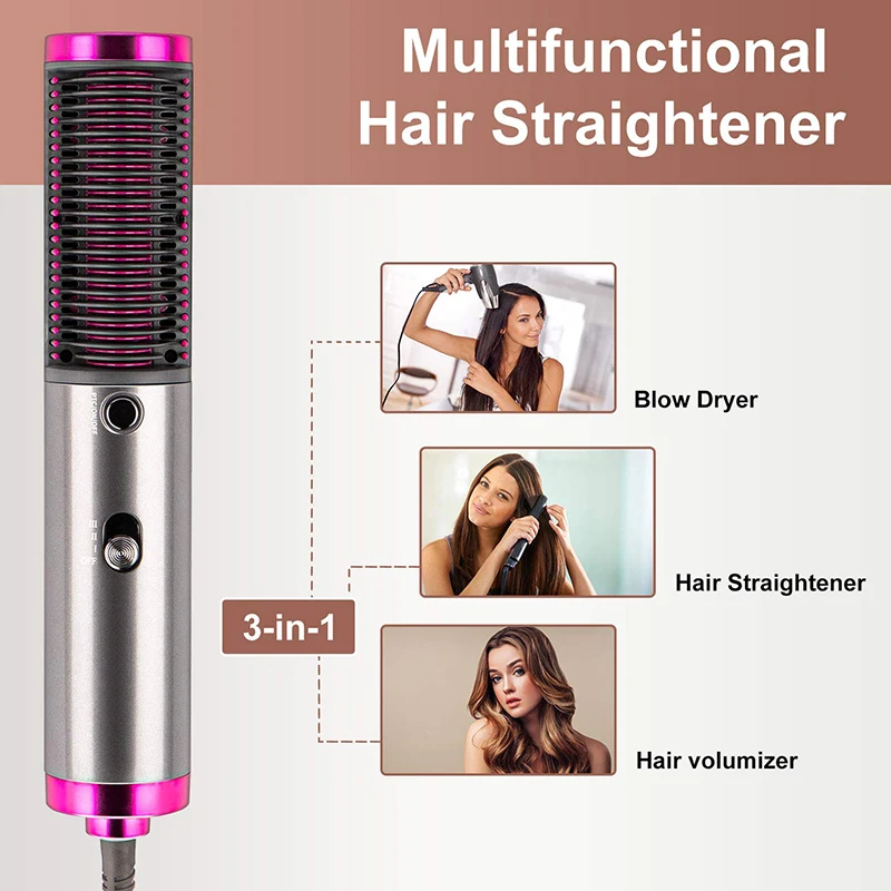 Escova de ar Alisador de Cabelo do Salão de Beleza Secador de Cabelo Pente de ar Alisador de Cabelo 3 em 1 Quente Rápido Escova 3 Computers & Electronics