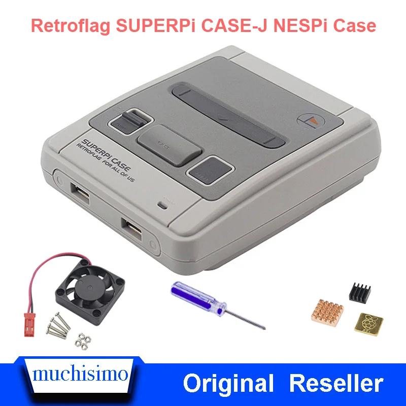 Чехол Retroflag SUPERPi CASE-J NESPi с охлаждающим вентилятором+ радиатор для Raspberry Pi 3B Plus(3B+)/3B оригинальная Европейская версия