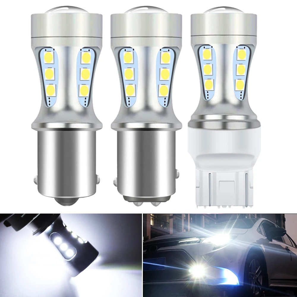 2x1156 Led BA15S P21W النهار تشغيل ضوء DRL 1157 BAY15D لمرسيدس بنز AMG CLA W203 W211 W204 W210 W124 W212 W202 W205