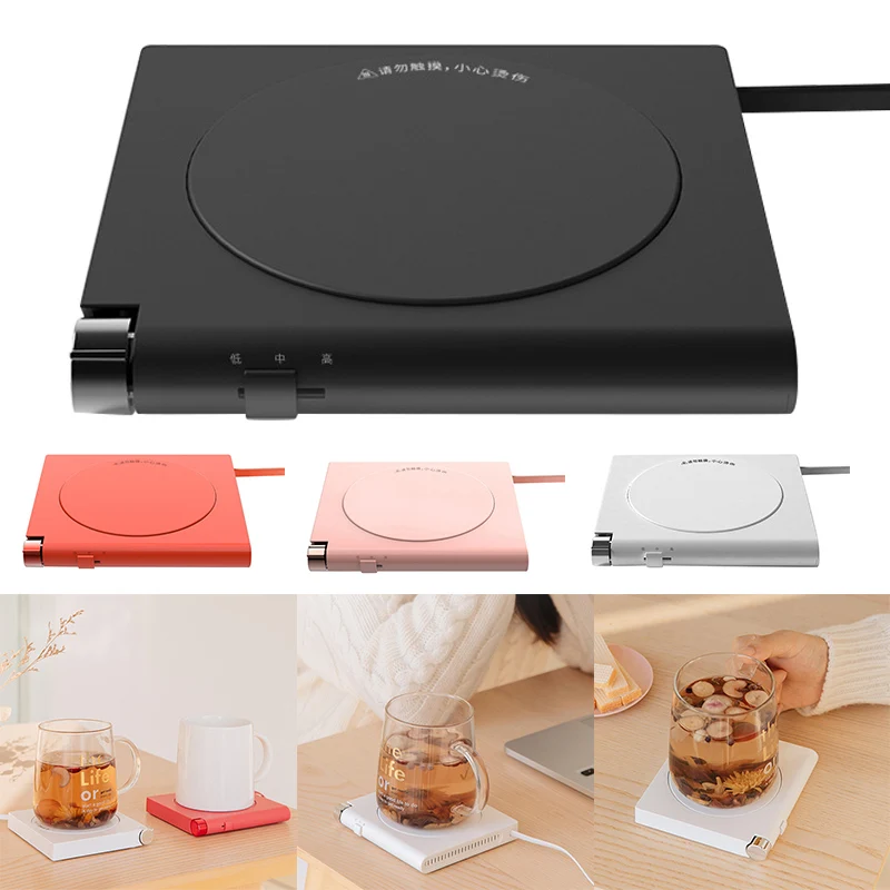 

2019 Hot Water Cup Heater Warming Cup Pad Self Insulation Electric Heating Tea Water Pad For DOY