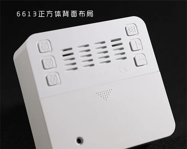 High-definition Mirror Alarm Clock Multi-functional Mirror with Numbers Alarm Clock Mute LED Mirror Clock Makeup Mirror 6612 13