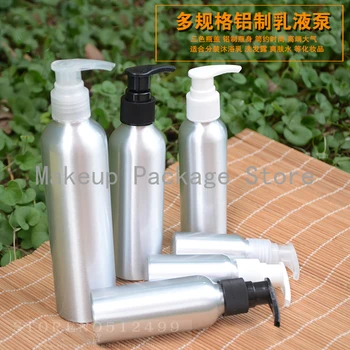 

2pcs 30/50/100/120/150/250ml Screw pump aluminum bottle PP pump press bottle Sample subpackage Bottles portable travel