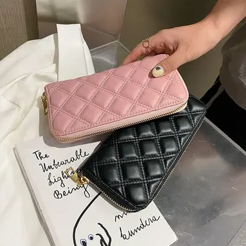 

Lingge Designer Long Wallets Women Clutch Wallet Female Long Large Card Purse Ladies Handbag сумки женские 2020