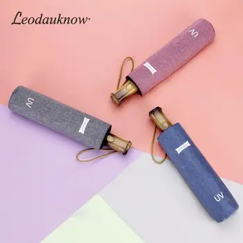 

Leodauknow Full Automatic Umbrella Rain Women Sunshade Anti Uv Women Umbrella Folding Umbrella Windproof Girls Umbrellas Parasol