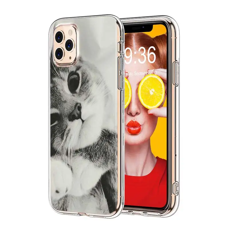 Силиконовый ТПУ чехол для iPhone 11 11Pro XS MAX XR X Kawaii милый кот для iPhone 8 7 6S 6 Plus 5S чехол для телефона