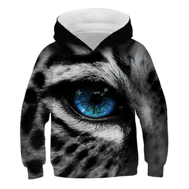 Ltimo modelo animal 3D impresin nios sudadera Abrigo con capucha suter nio leopardo Tigre estampado Cool ropa de ocio - Цвет: TNT-730
