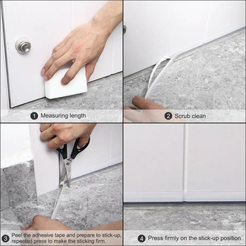 

1pc 5M Self Adhesive Door Seal Strip Weather Strip Silicone Soundproofing Window Seal Draught Dust Door Windshield Sealing Strip