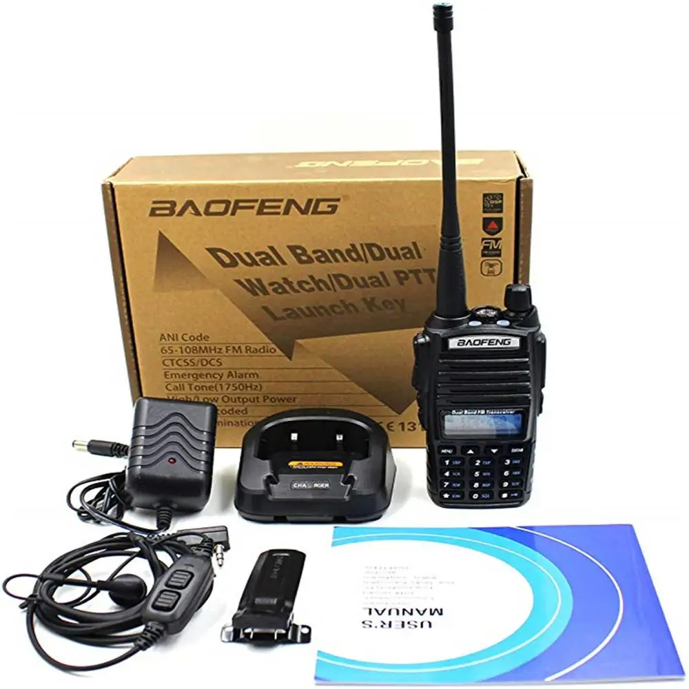 Рация BaoFeng UV-82 Двухдиапазонная 136-174/400-520 MHz FM Ham двухстороннее радио, приемопередатчик, рация