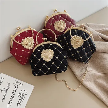 

TOYOOSKY Vintage Female Messenger Bags Metal Handle Handbag Shoulder Bag Lock Shell High Quality Crossbody Bags For Women