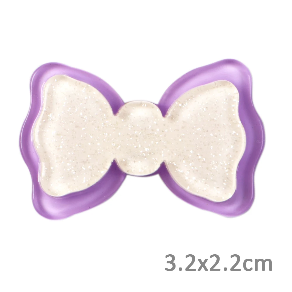 David accessories 25pcs/lot Fruit Flower Double-deck Resins DIY Bow Bag Shoes Handmade Material Home Decoration,25Yc7623 - Цвет: 32x22mm