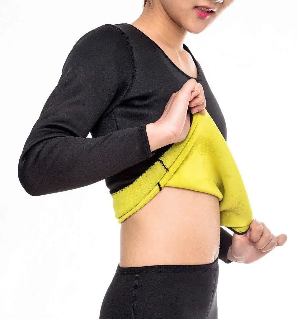 Обувь унисекс; популярная теплая Body Shaper моделирующее белье для тренировок ultra Sweat футболка для похудения рубашки для мальчиков с длинным рукавом из неопрена с сауна формирующий жилет топы