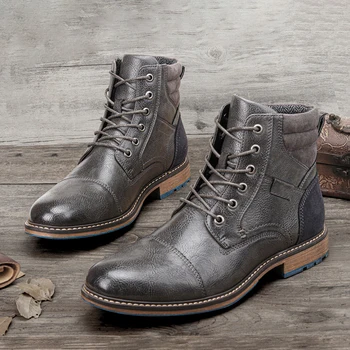 

Large size boots men 2020 fashion comfortable brand boots leather