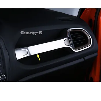 

For Jeep Renegade 2016 2017 2018 2019 2020 Car ABS Silver Cover Trim Middle Up Air Conditioning Switch Outlet Vent Handle Bowl