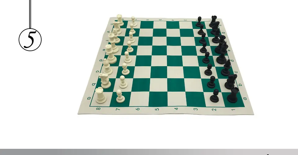Easytoday Outdoor Chess Game Set Portable Plastic Chess Pieces Synthetic Leather Board Straps Travel Essentials Table Games Gift (5)