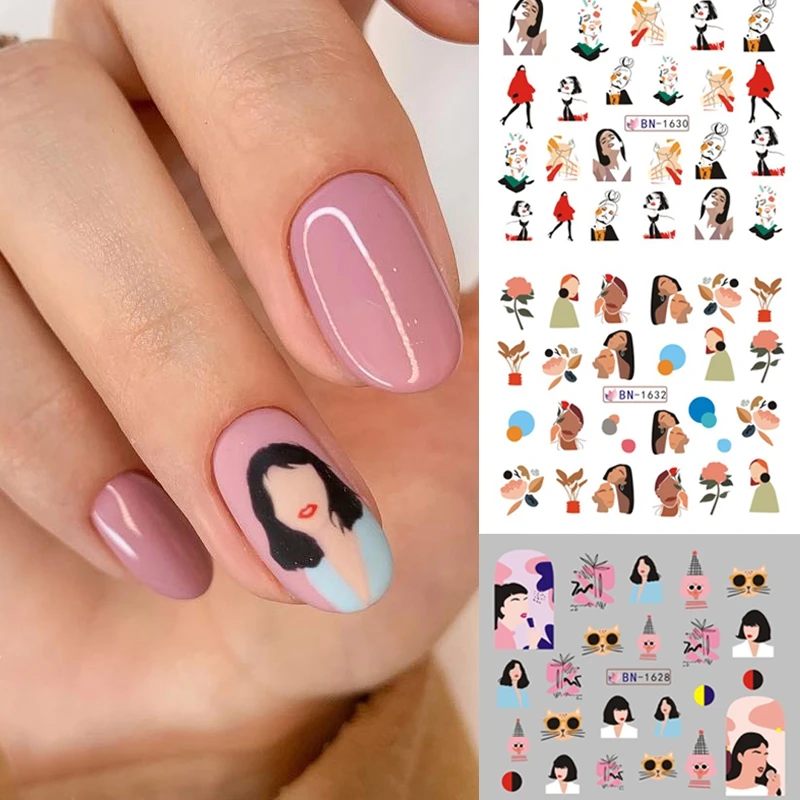 Lowered Image-Nail-Sticker Decals Line Water-Transfer-Slider Nails-Art Abstract Coloful Sexy 6Q5mOQ7mb
