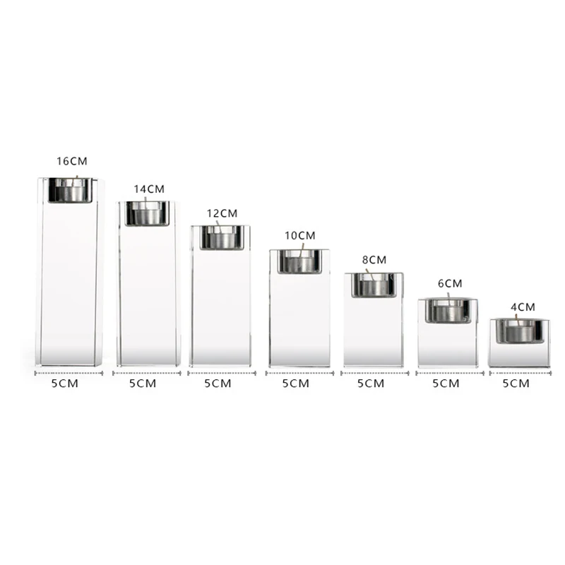 Горячий подсвечник прозрачные стеклянные хрустальные для короткой свечи стоячий подсвечник Декор европейские украшения LSK99