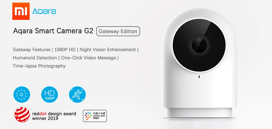 Newest Xiaomi Aqara Smart Camera G2 1080P Gateway Edition Zigbee Linkage Smart Devices IP Wifi Wireless Cloud Home Security (2)