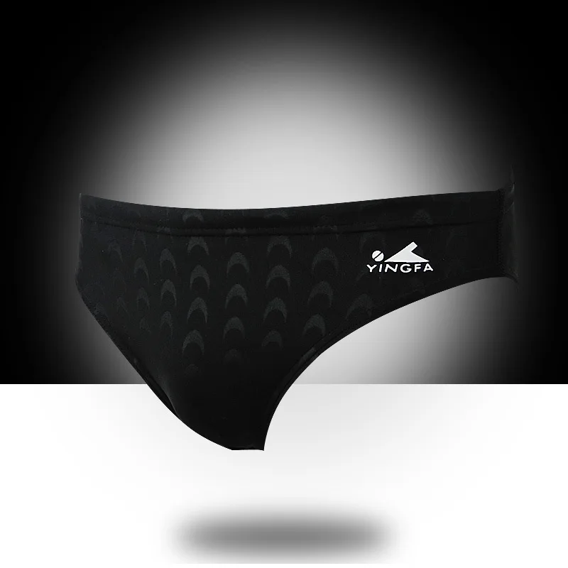 

Men Triangular Swimming Trunks Training Competition Swimming Team Recommended Bathing Suit with Drainage Line