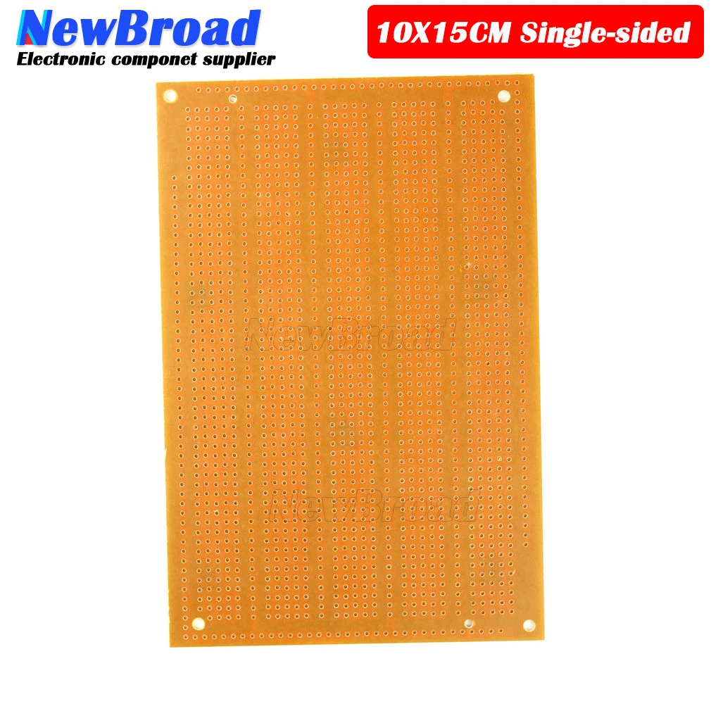 2PCS 10*15CM 단면 전기 녹색 오일 우드 길이 (5 연결 구멍) 1.2 두께 2.54 간격 범용 회로 기판 PCB