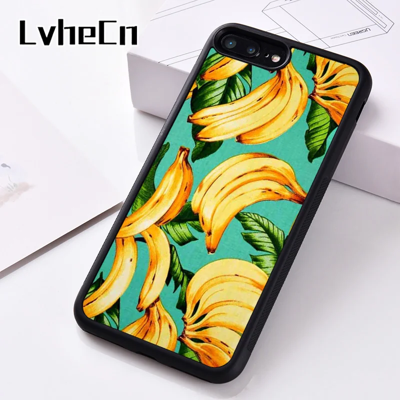 LvheCn силиконовый чехол для телефона iPhone 6 S 7 8 Plus 5 5S SE X XS XR 11 PRO MAX рисунок банана |
