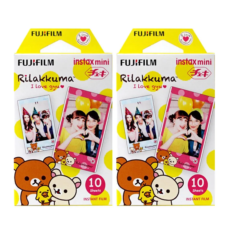 Fujifilm Instax Mini 8 Mini 9 пленка, двойной пакет FUJI мгновенные фотобумаги для мини 9 8 7s 70 90 25 камера SP1 SP2 Liplay принтер - Цвет: 20 Sheets Rilakkuma