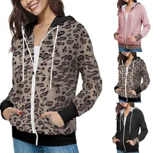 Женская куртка с леопардовым принтом, спортивная одежда, худи, пальто, радужная толстовка, повседневная куртка с карманами, верхняя одежда#1123