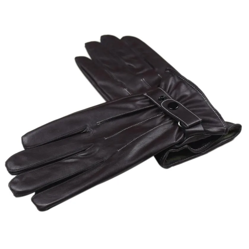 Варежки мужские роскошные кожаные зимние водительские теплые перчатки из кашемира сенсорный экран водительские перчатки одноцветные лыжные повседневные дорожные Luvas