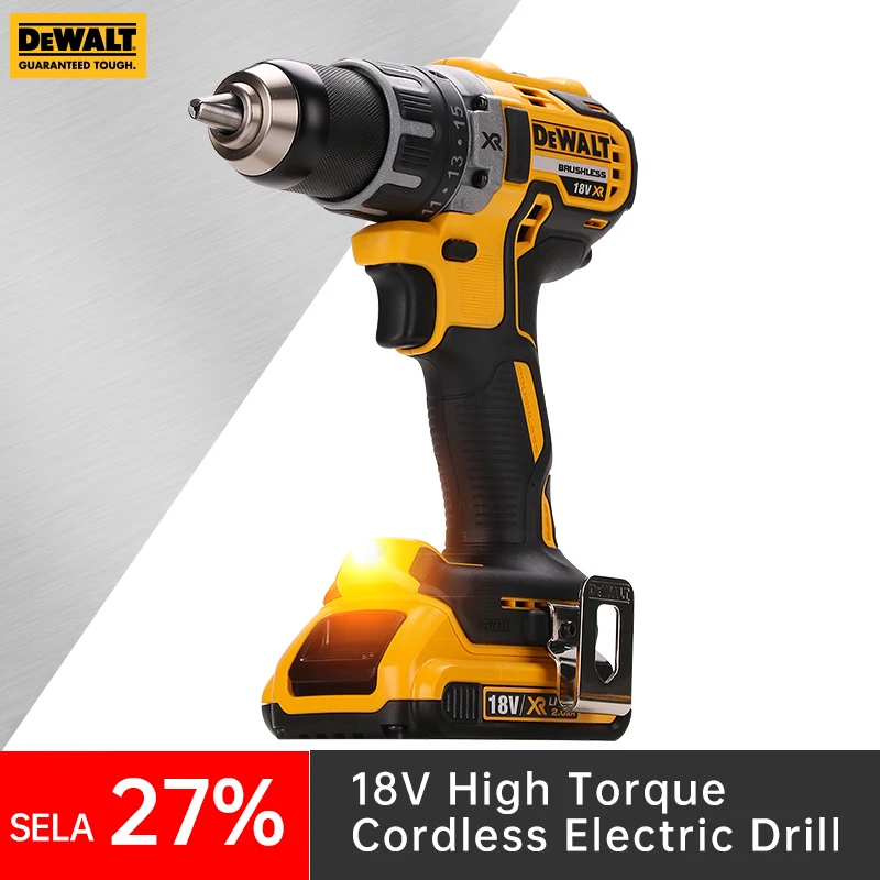 DEWALT DCD791 Cordless Electric Drill 18V High Torque Brushless Magnetic Levitation Electric Screwdriver 1/2-Inch (One Battery）