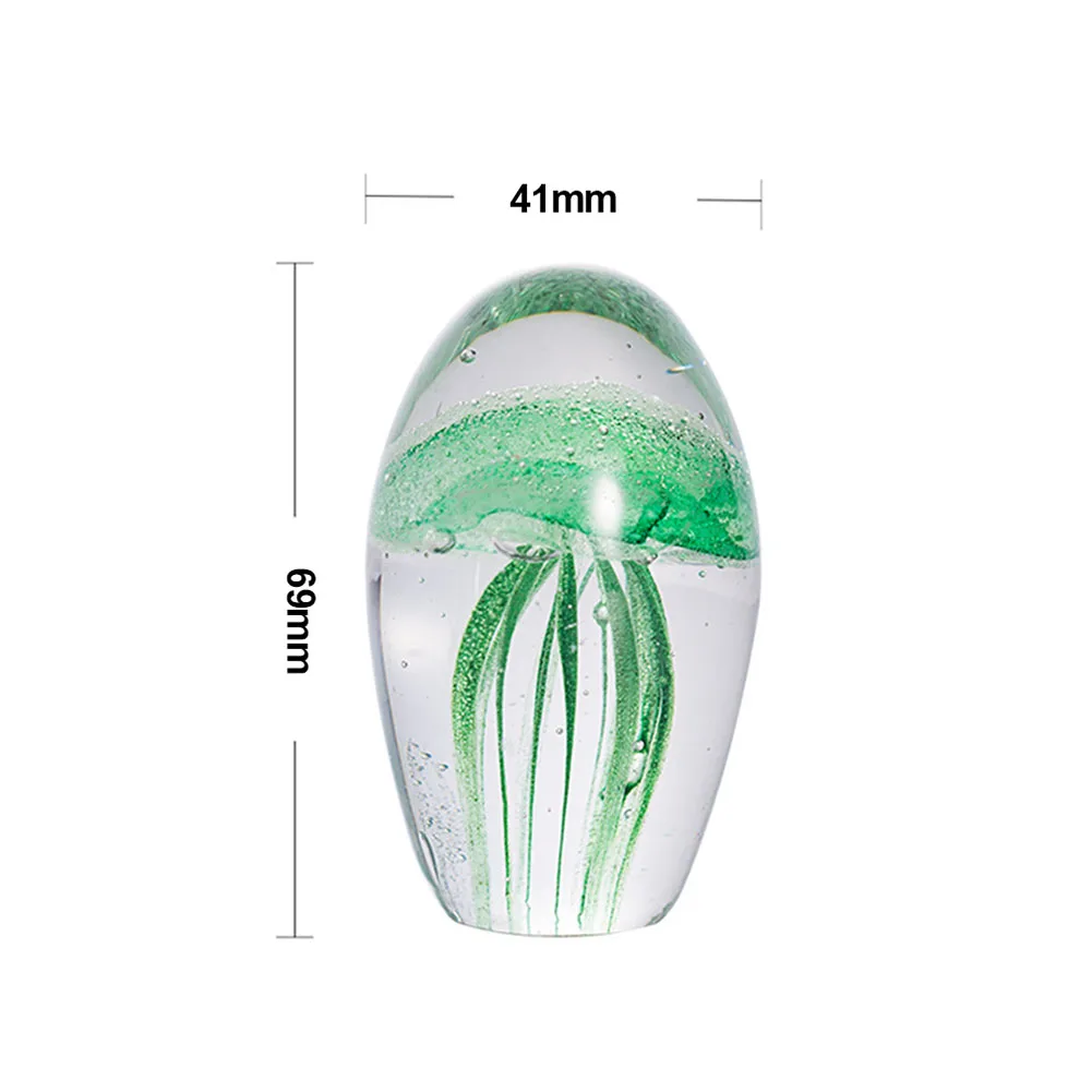 Ручной работы Аквариум Моделирование украшения в виде кристаллов домашний декор миниатюрные стабильные нижние художественные стеклянные Медузы фигурки пресс-папье