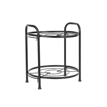 

2 Layers Pot Storage Tack Multifunction Kitchen Stand Creative Portable Space Saving Basin Pot Combinatorial Storage Holder