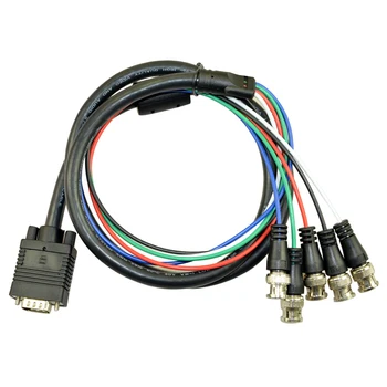 

VGA to RGBHV to component cable VGA to 5BNC video cable HD1080P VGA to RGB large screen cable 1.5M 3M 5M