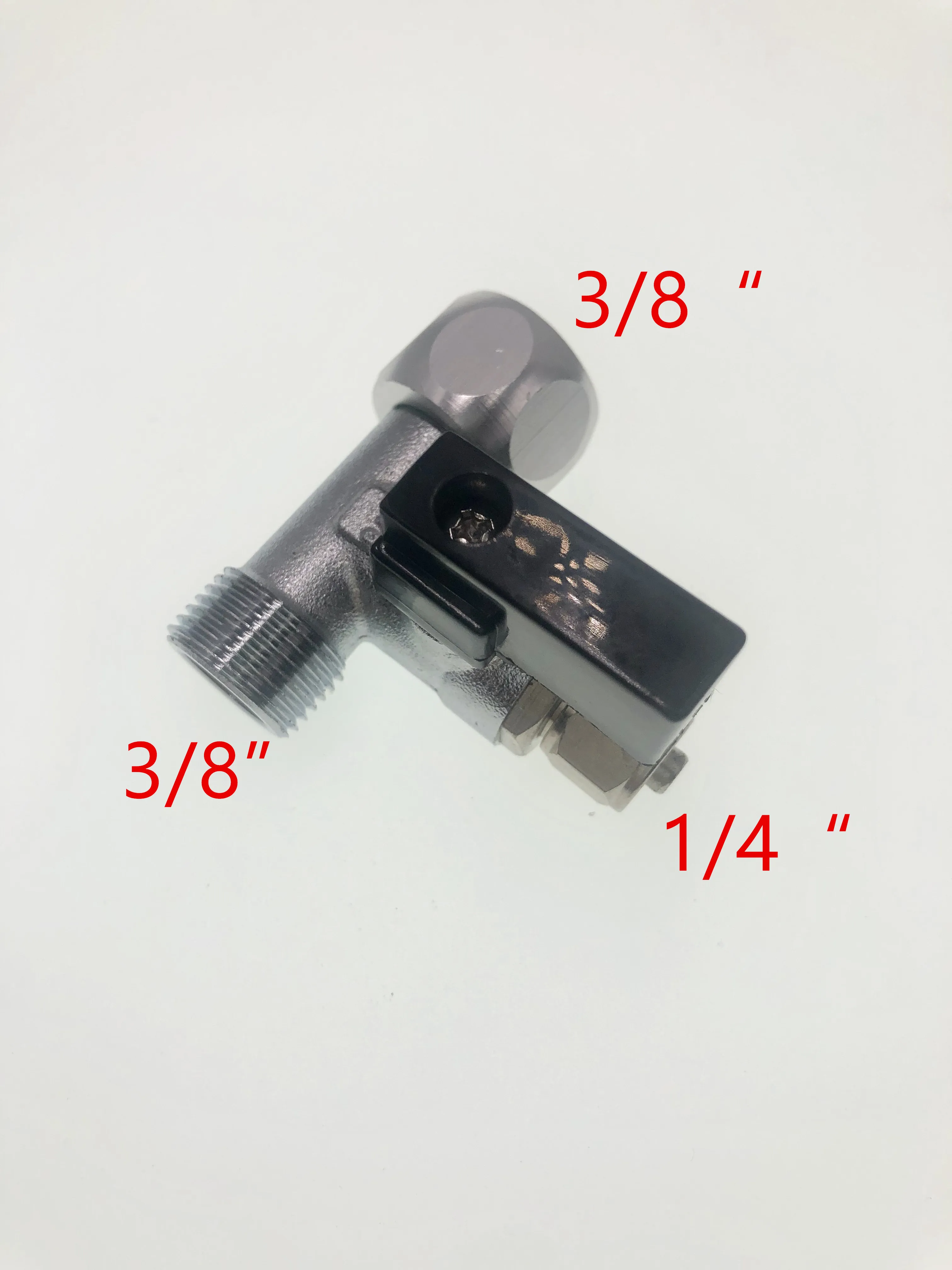 

3/8" To 1/4" L ead Free RO Feed Water Adapter Tee Ball Valve Faucet Shut Off Ball Valve Fitting Connection RO Water Filter