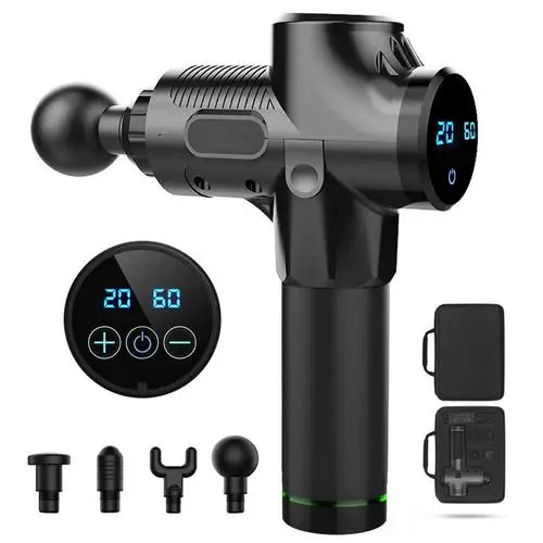 B-A.U Plug 1200-3300r/мин Электрический мышечный Массажер терапия фасции массаж пистолет глубокая Вибрация расслабление мышц фитнес-оборудование с сумкой 7 - Цвет: B-A.U Plug