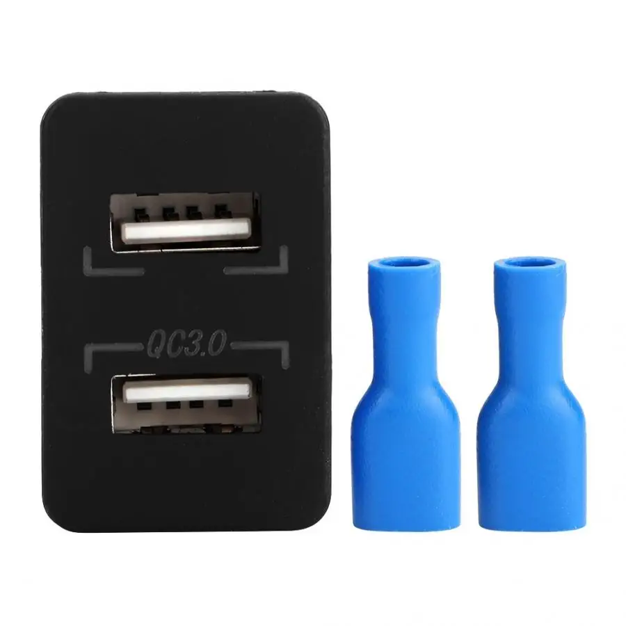 Зарядное устройство подходит для Toyota Dual QC3.0 Быстрая зарядка двойной USB зарядное устройство разъем модификация для телефона - Название цвета: A