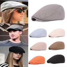 Новинка, льняные береты, кепка s для мужчин и женщин, брендовая солнцезащитная Кепка унисекс, Кепка с утконосом s