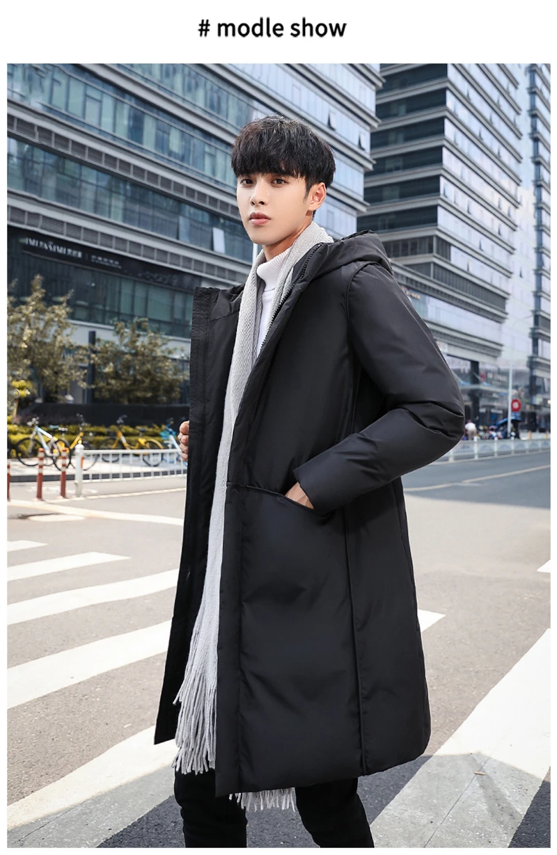TFETTERS Brand Clothing New Down Feather Long Coats Winter Warm White Duck Down Jacket Men Coats Mens Down Jacket Is Long