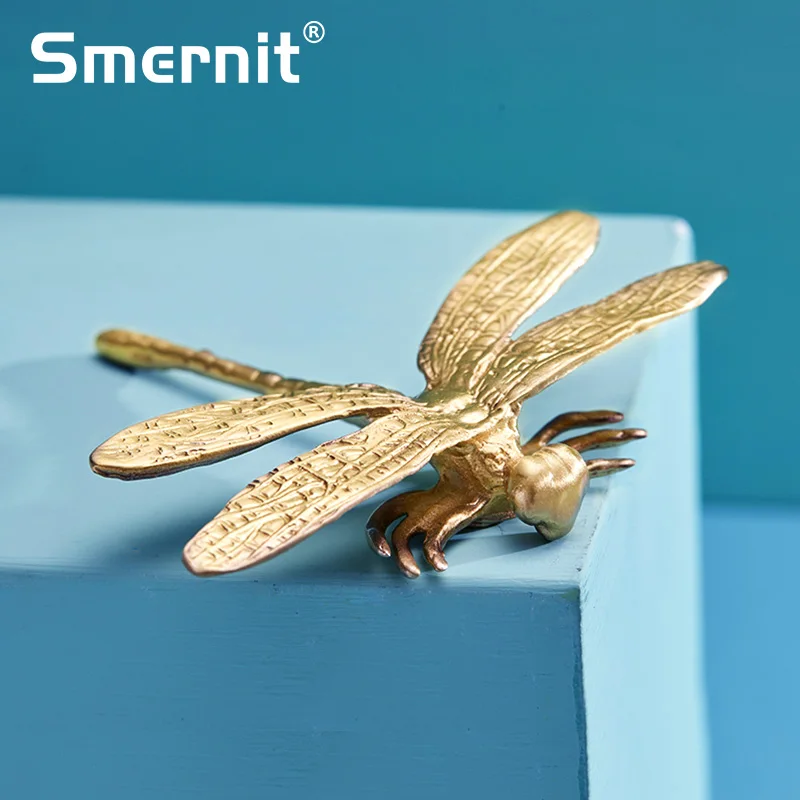 Dragonfly латунные мебельные ручки элегантные дверные и для кухонного шкафа