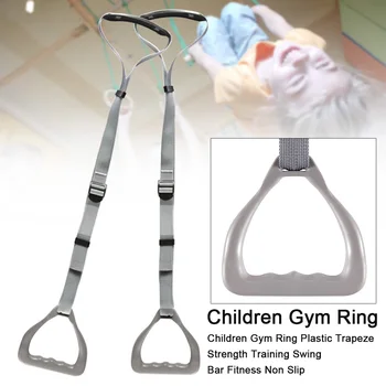 

Fitness Plastic Trapeze Pull Up Swing Bar Bodybuilding Hanging Workout Children Gym Ring Ergonomic Handle Strength Training Play