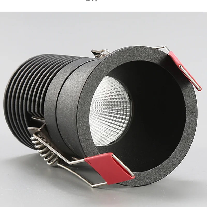 Circular Anti Glare Dimmable COB LED Downlights 7W/9W LED Ceiling Spot Lights Warm Cold White Background Lamps Indoor Lighting