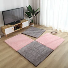 40 см/60 см простое квадратное сборное покрытие для пола 1 шт. прикроватный коврик для гостиной мягкий коврик для пола плюшевый коврик машинная стирка Противоскользящий игровой коврик