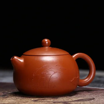 

Yixing Kung fu Teapot Mud dahongpao purple clay zisha pot drinkware