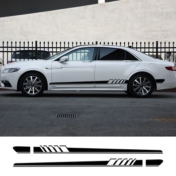 

For Lincoln MKZ MKT MKC Navigator 2Pcs Car Side Door Stickers Vinyl Film Auto Styling Decals Automobile Car Tuning Accessories