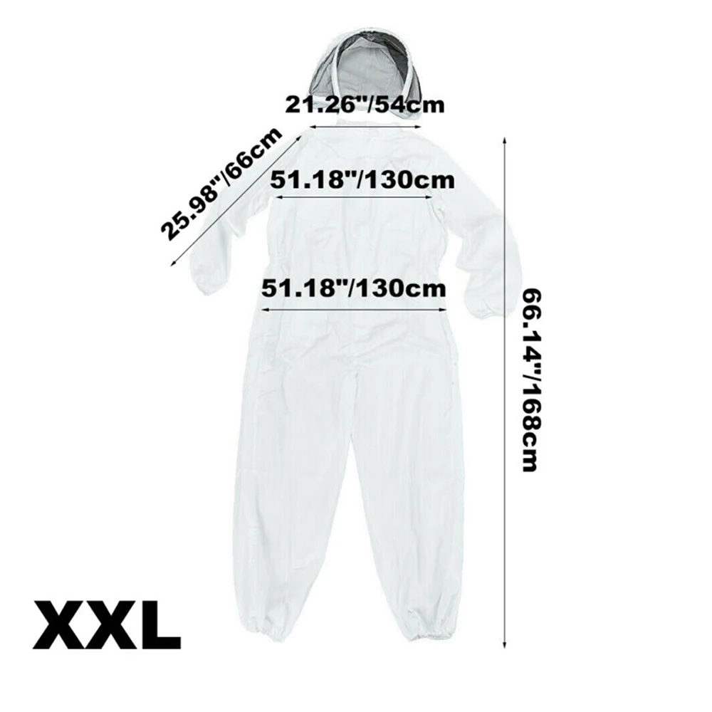 Полный корпус пчеловода защитный костюм одежда Профессиональный XXL с вуалью капюшон комплект