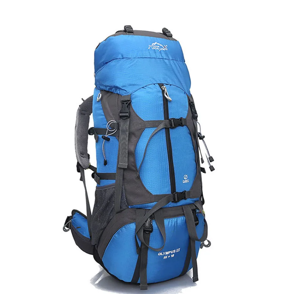 Походные рюкзаки для альпинизма, 80L, нейлоновые рюкзаки для походов, унисекс, для путешествий, водонепроницаемые, для мужчин и женщин, для кемпинга, походов, рюкзаки - Цвет: Синий