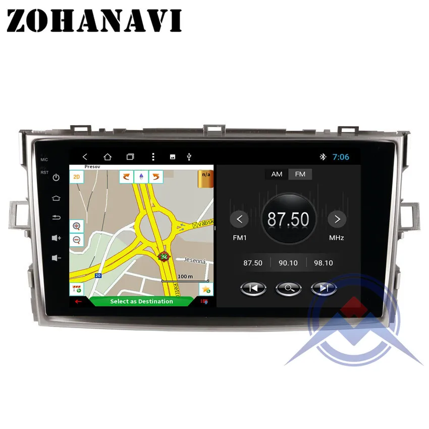ZOHANAVI Восьмиядерный Android автомобильный Радио для Toyota Verso EZ 2007 2008 2009 2016