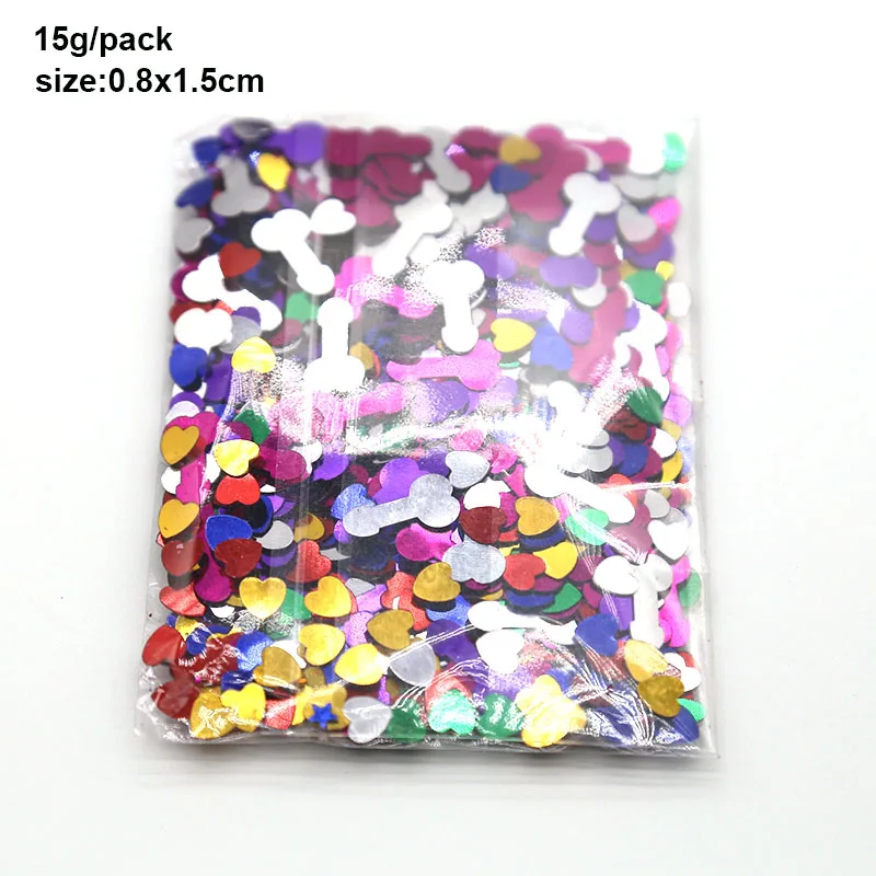Plastic Bachelorette Party Pennis Confetti Bridal Shower Party Table Confetti Bachelor Hen decorations 15g/pack